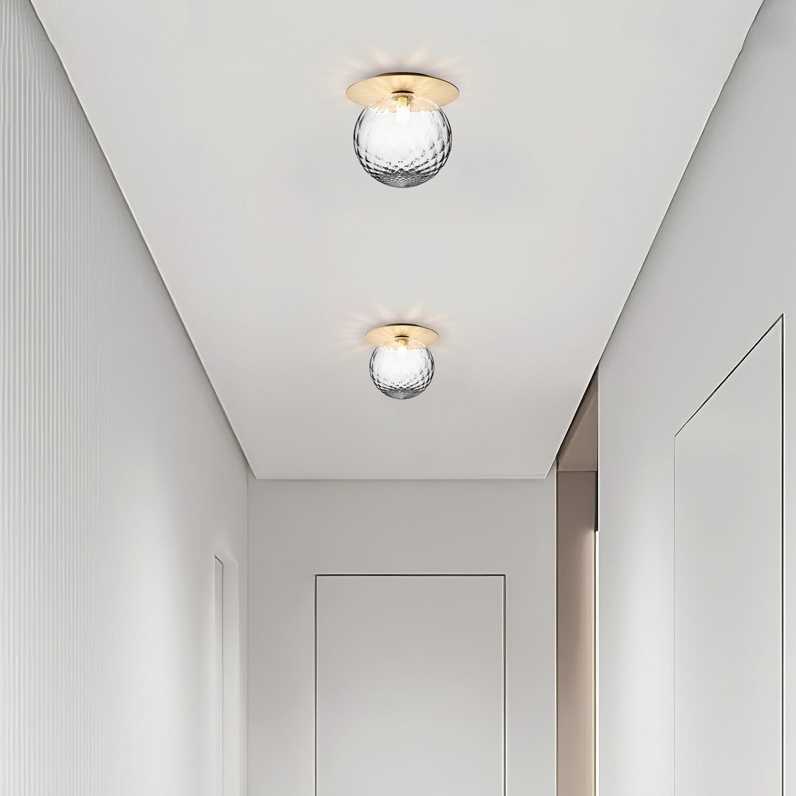 Lámpara de Techo de Vidrio Moderna para Pasillo – Iluminación Elegante y Estilizada 8