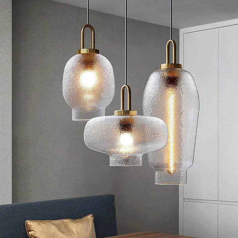 Lámparas Colgantes Modernas de Vidrio Esmerilado para Decoración Interior 2
