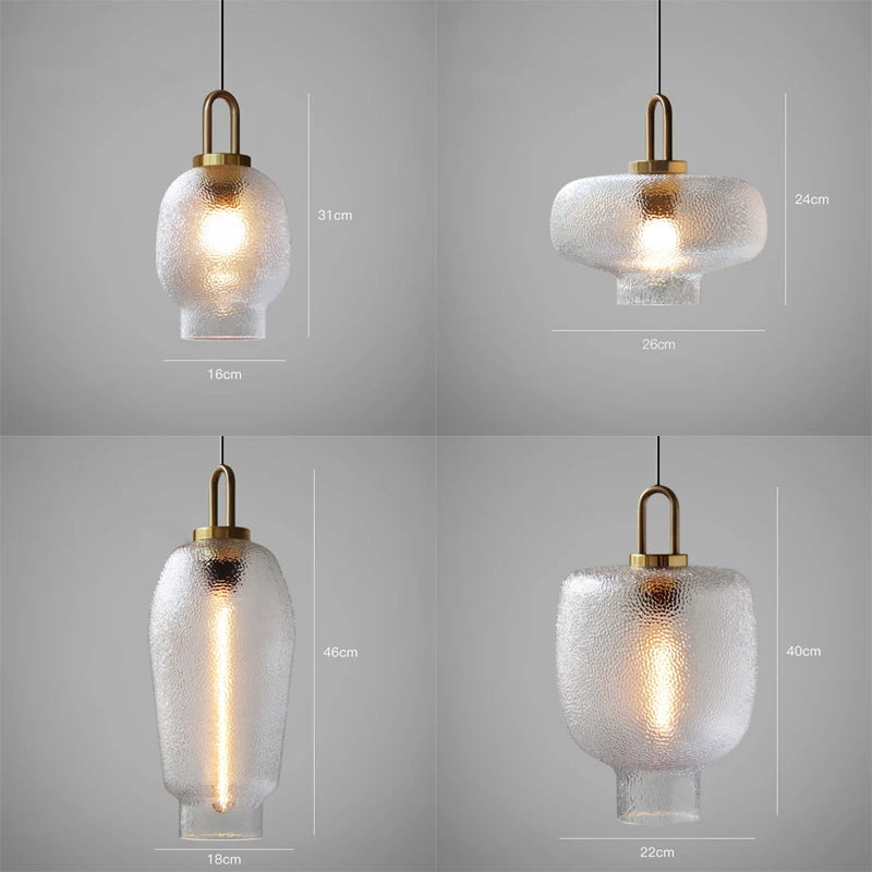 Lámparas Colgantes Modernas de Vidrio Esmerilado para Decoración Interior 5
