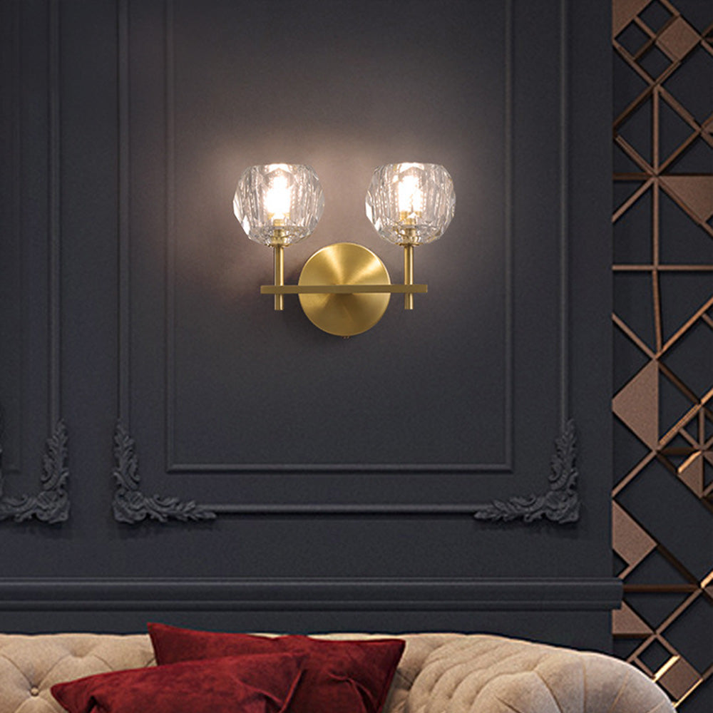Lámparas de Pared LED Modernas de Cristal Dorado para Salón y Dormitorio 9