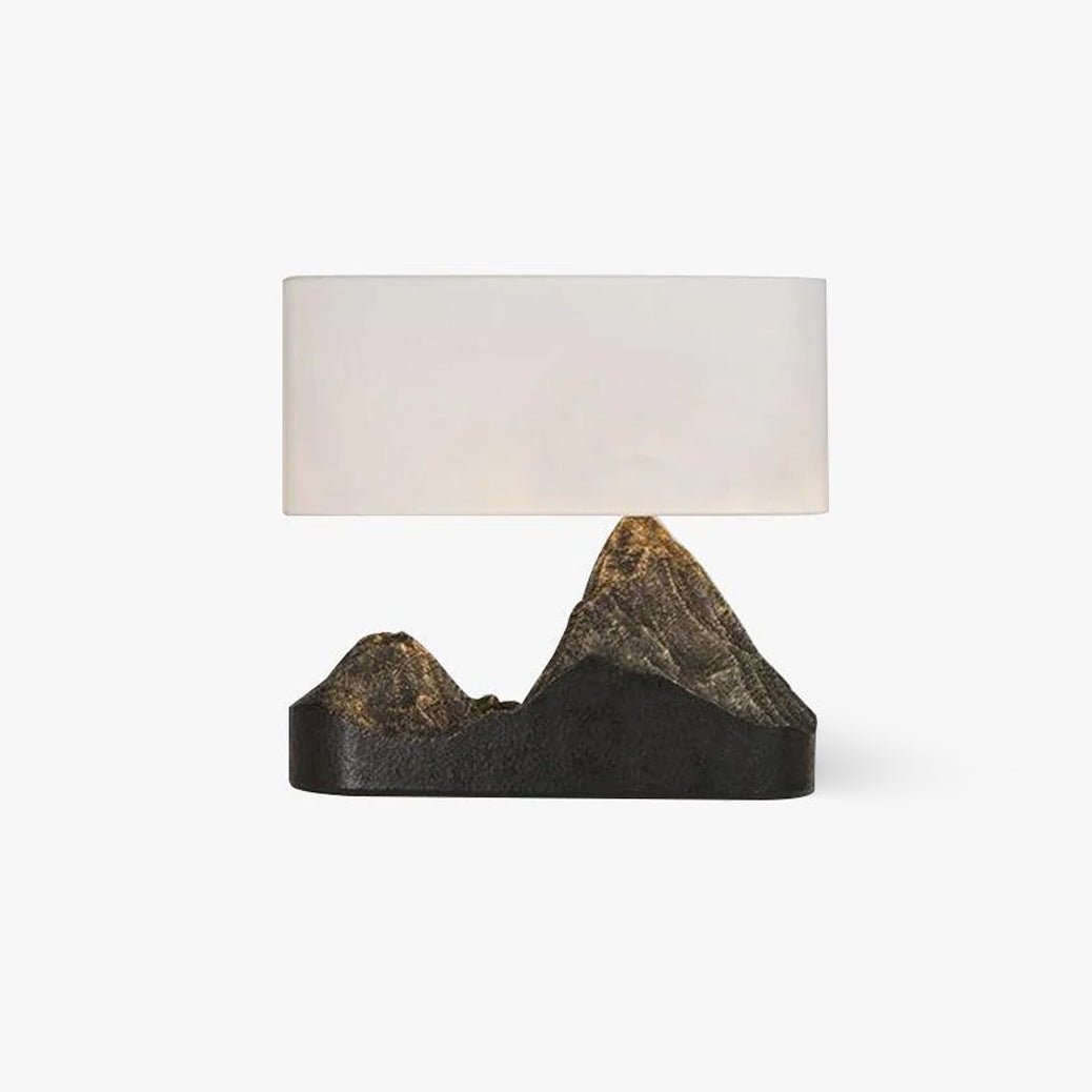 Lámpara de mesa Irisco con base de montaña en un salón contemporáneo – imagen 2