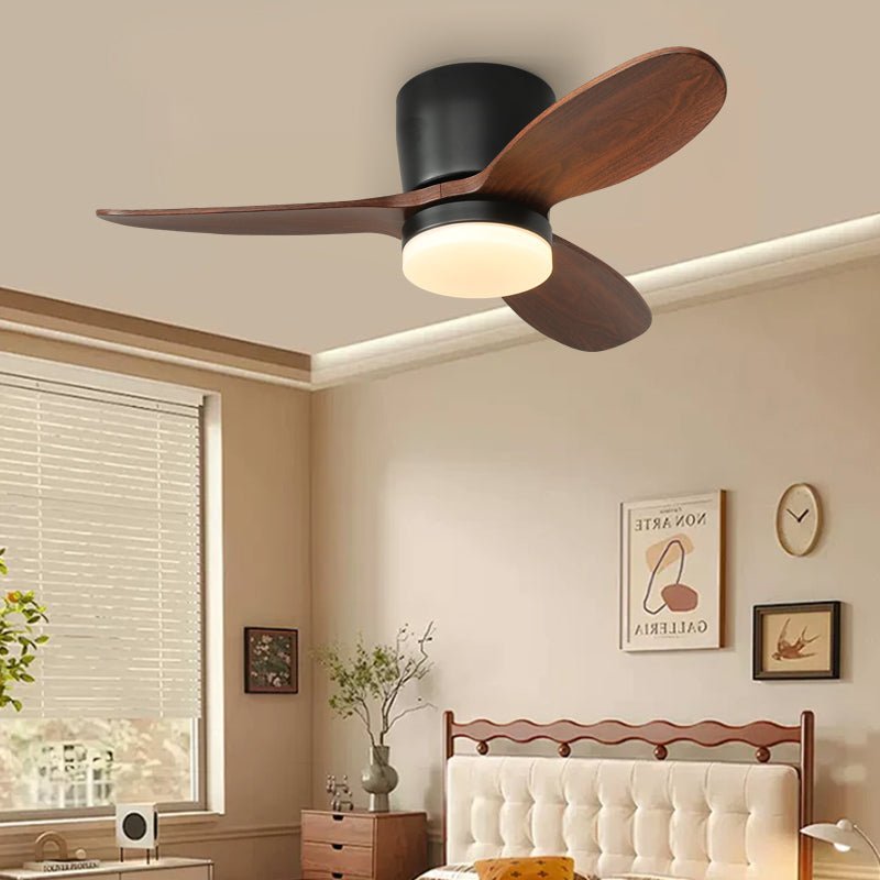 Ventilador de techo con luz Jorana en un salón acogedor – imagen 3