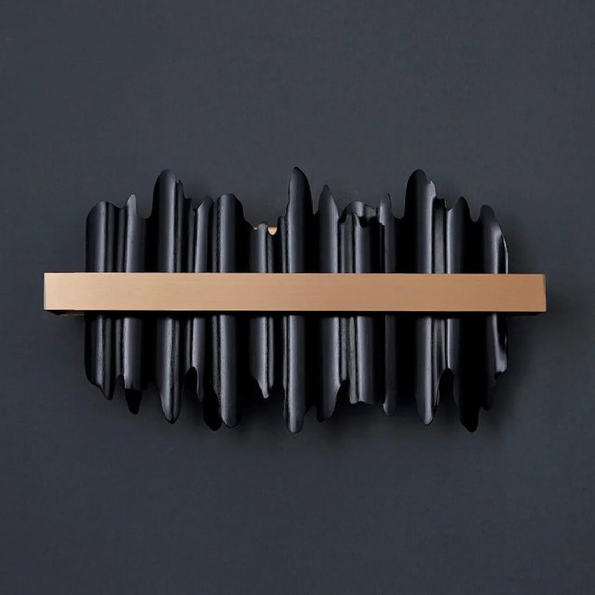 Aplique de pared LED Yondara negro y dorado – vista principal