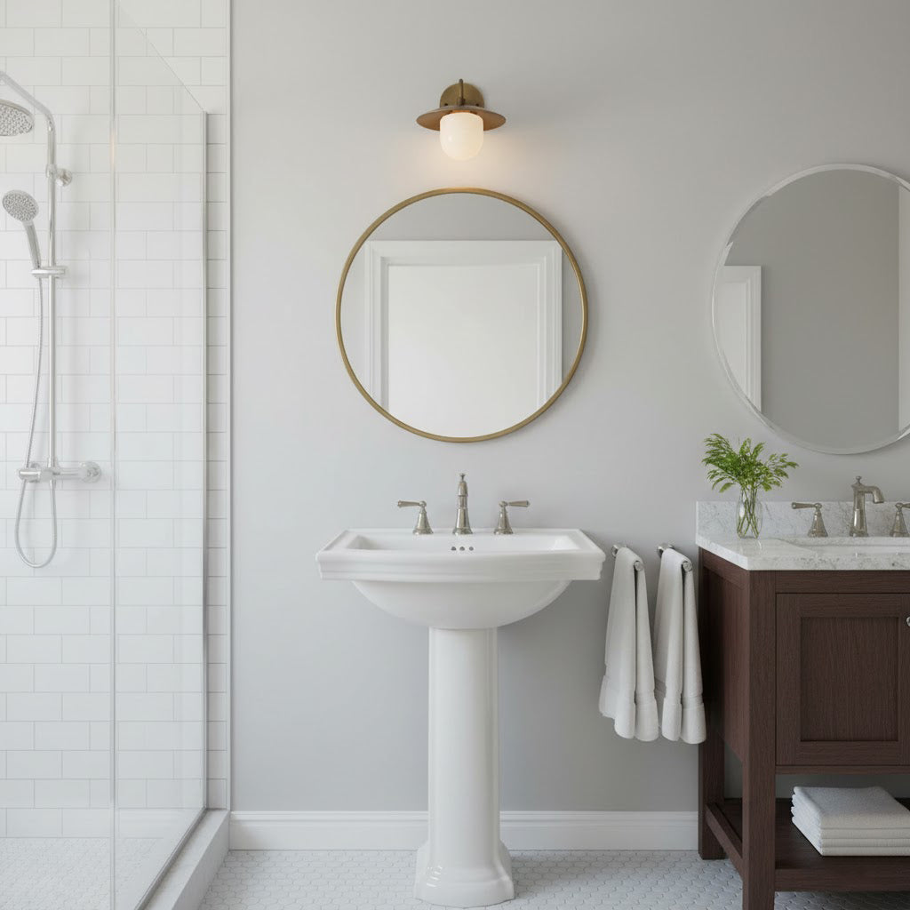 Aplique de pared de latón Tazela junto a una cama – imagen 10
