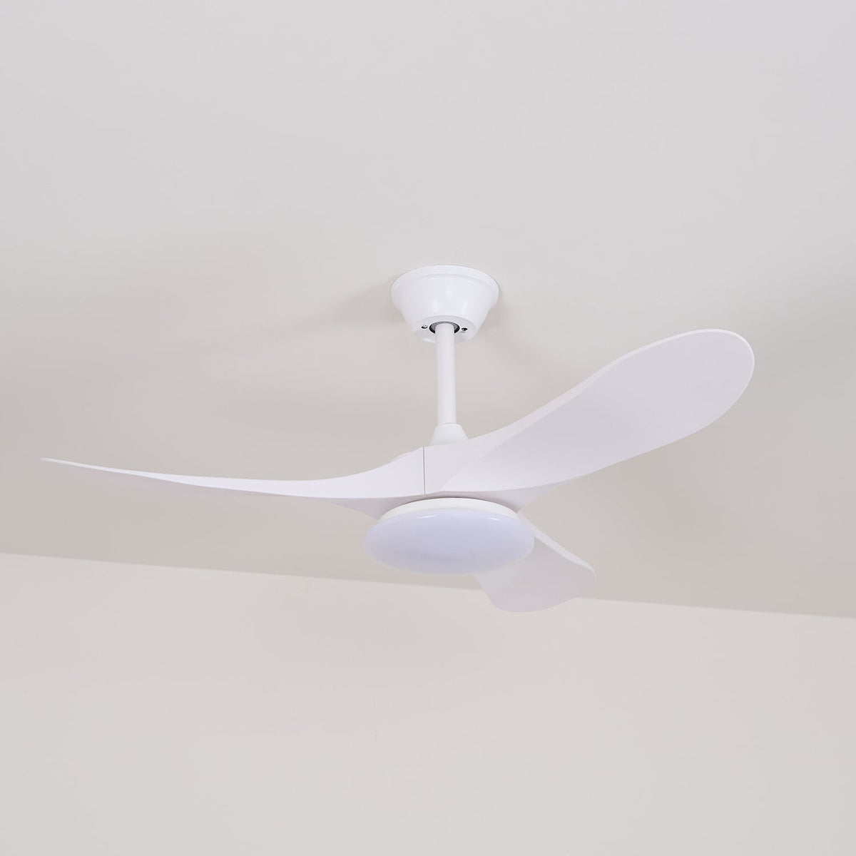 Ventilador de techo con luz Tilara en un salón natural – imagen 28