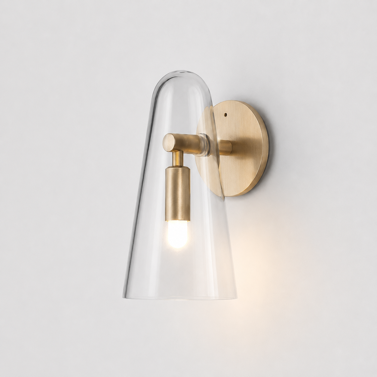 Mavon - Lámpara de Pared Conical de Vidrio con LED Integrado – Elegante y Moderna