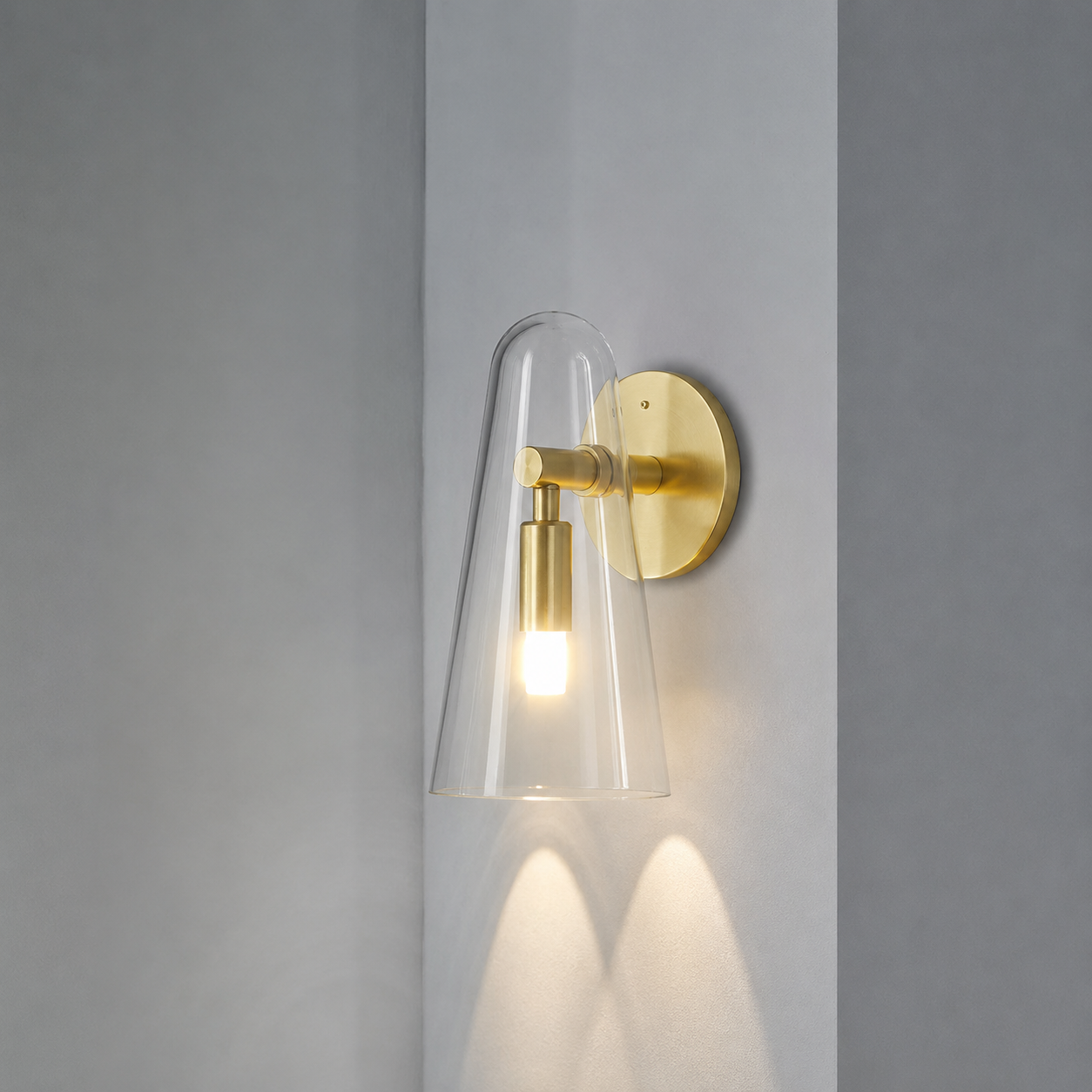 Mavon - Lámpara de Pared Conical de Vidrio con LED Integrado – Elegante y Moderna