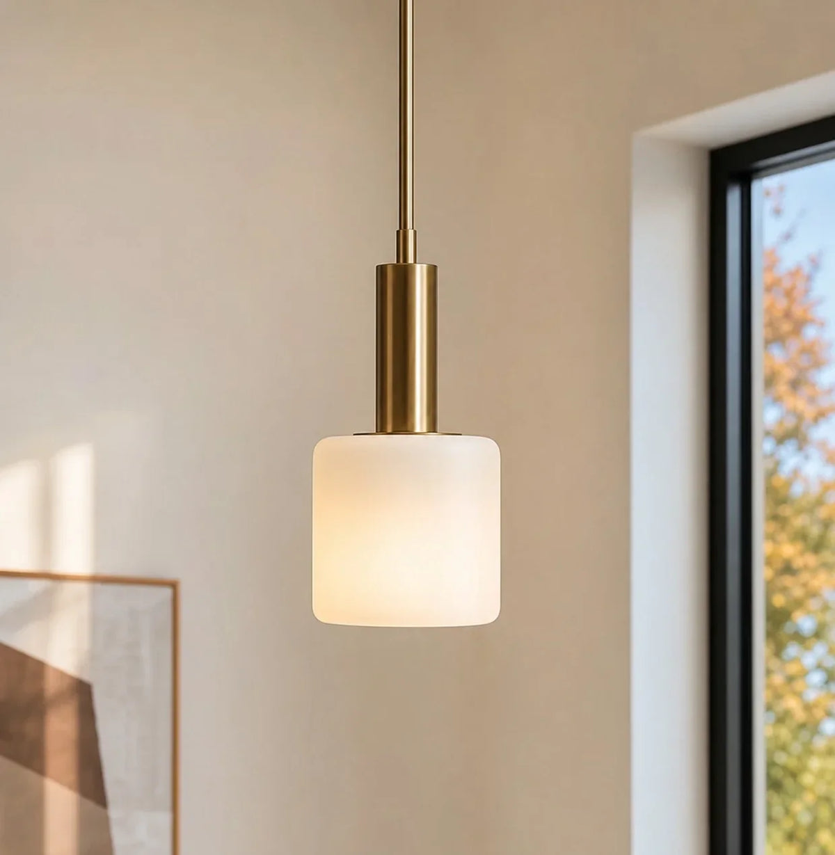 Lámpara colgante de porcelana Nevina sobre una isla de cocina – imagen 7