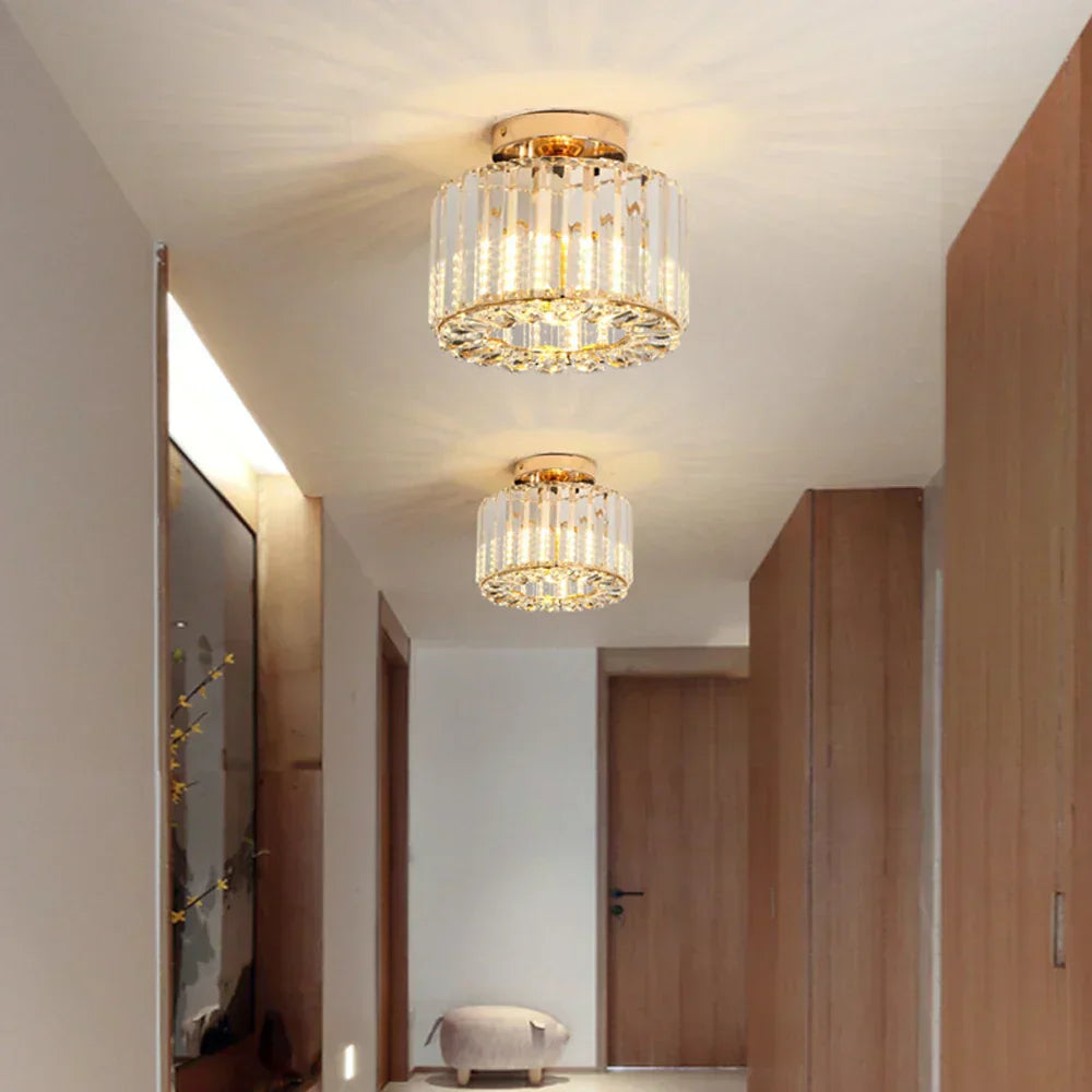 CristalDiva - Lámpara de Techo de Cristal con Elegancia Sofisticada