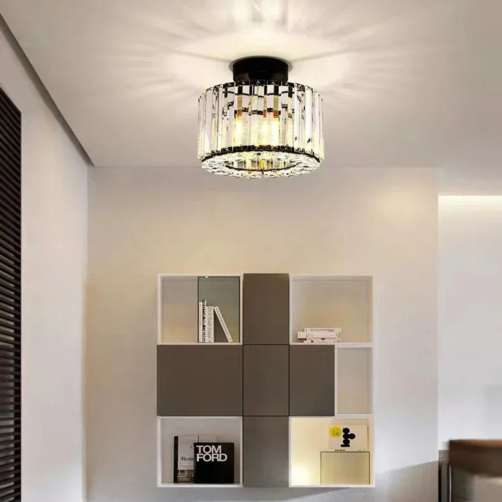 CristalDiva - Lámpara de Techo de Cristal con Elegancia Sofisticada