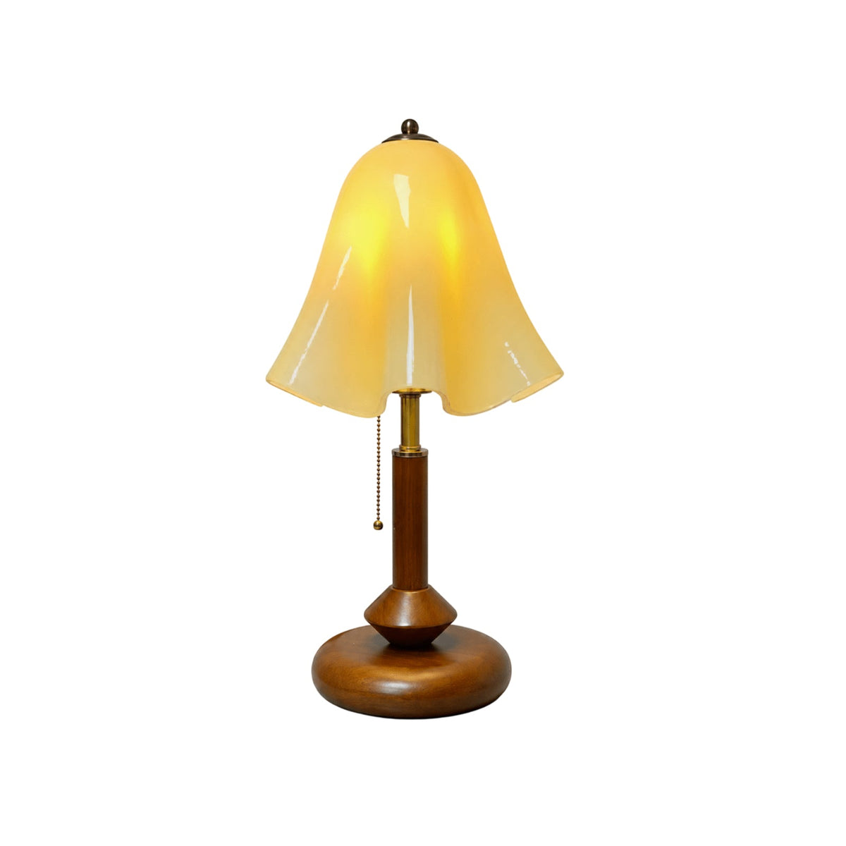 Lámpara de mesa vintage de madera Campanela – vista principal