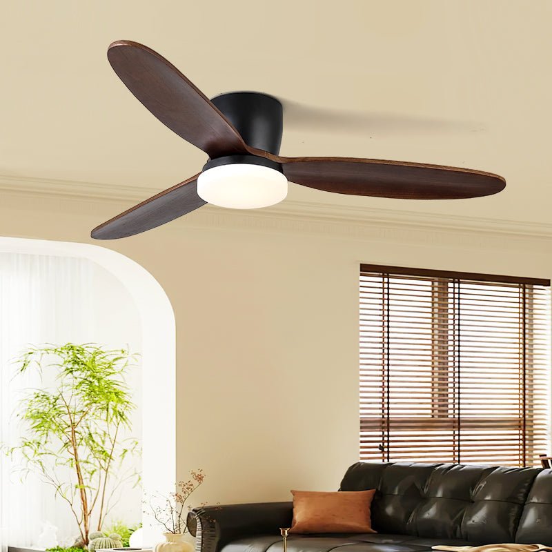 Ventilador de techo con luz Veladia en un dormitorio sereno – imagen 3