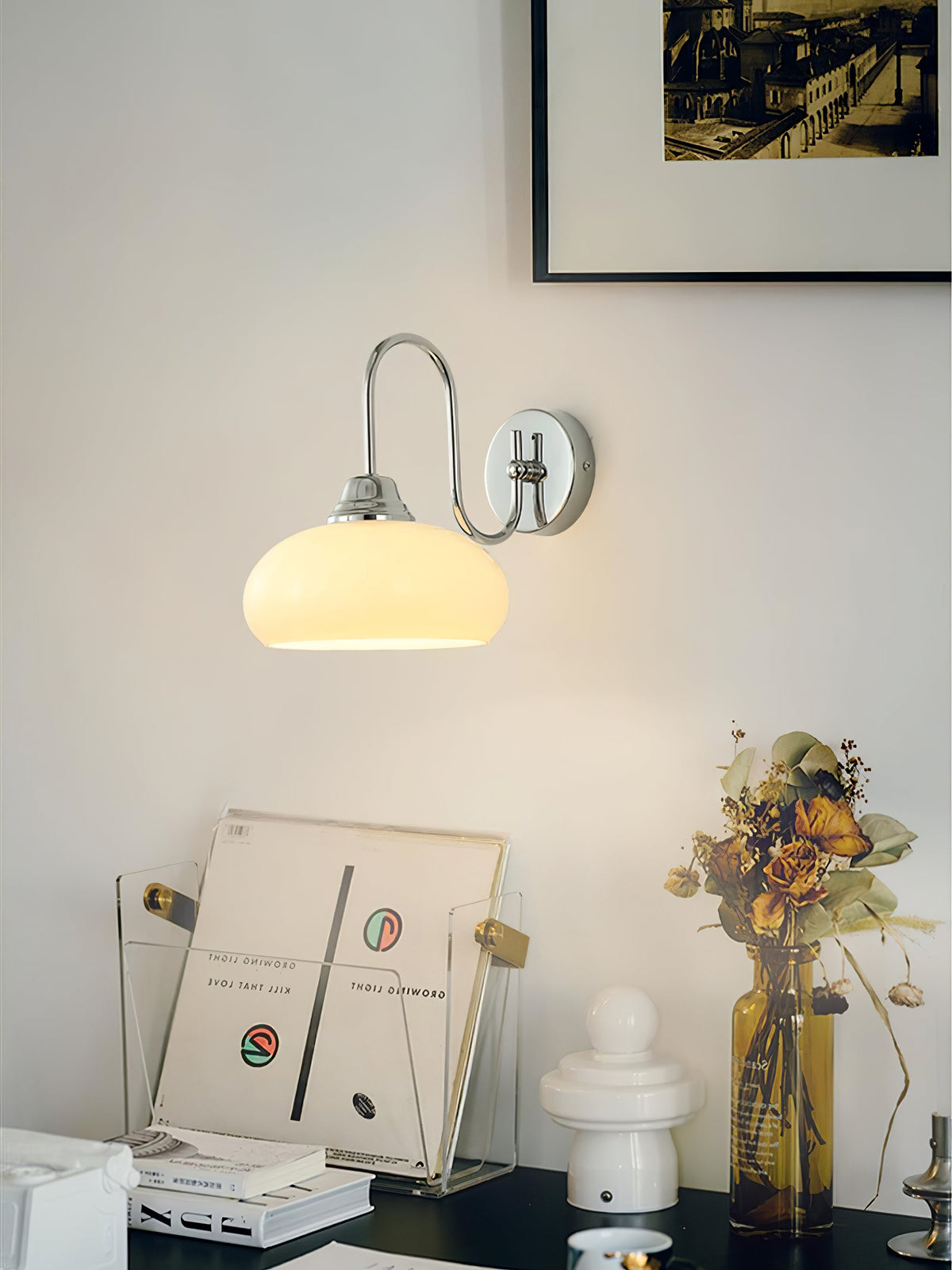 Aplique de pared de cristal Pomela en un dormitorio acogedor – imagen 21