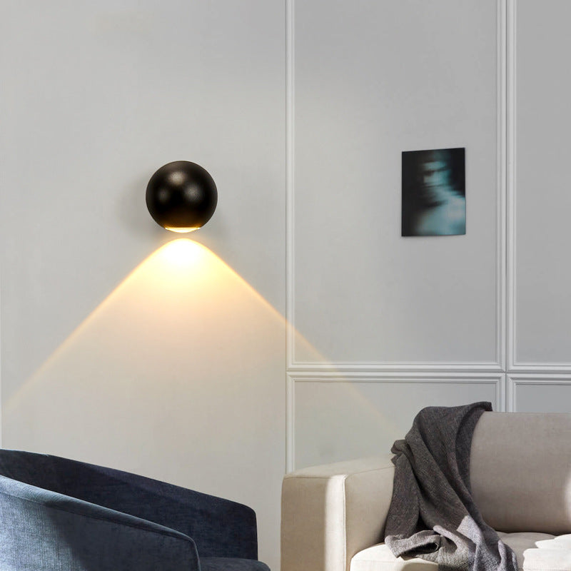 Sareni - Lámpara de Pared de Aluminio LED en Forma de Bola - Aplique Pared Moderno IP65 para Interiores y Exteriores