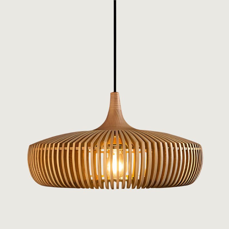 KaoriLuz - Lámpara Colgante de Madera con Estilo Japandi Astroclaro