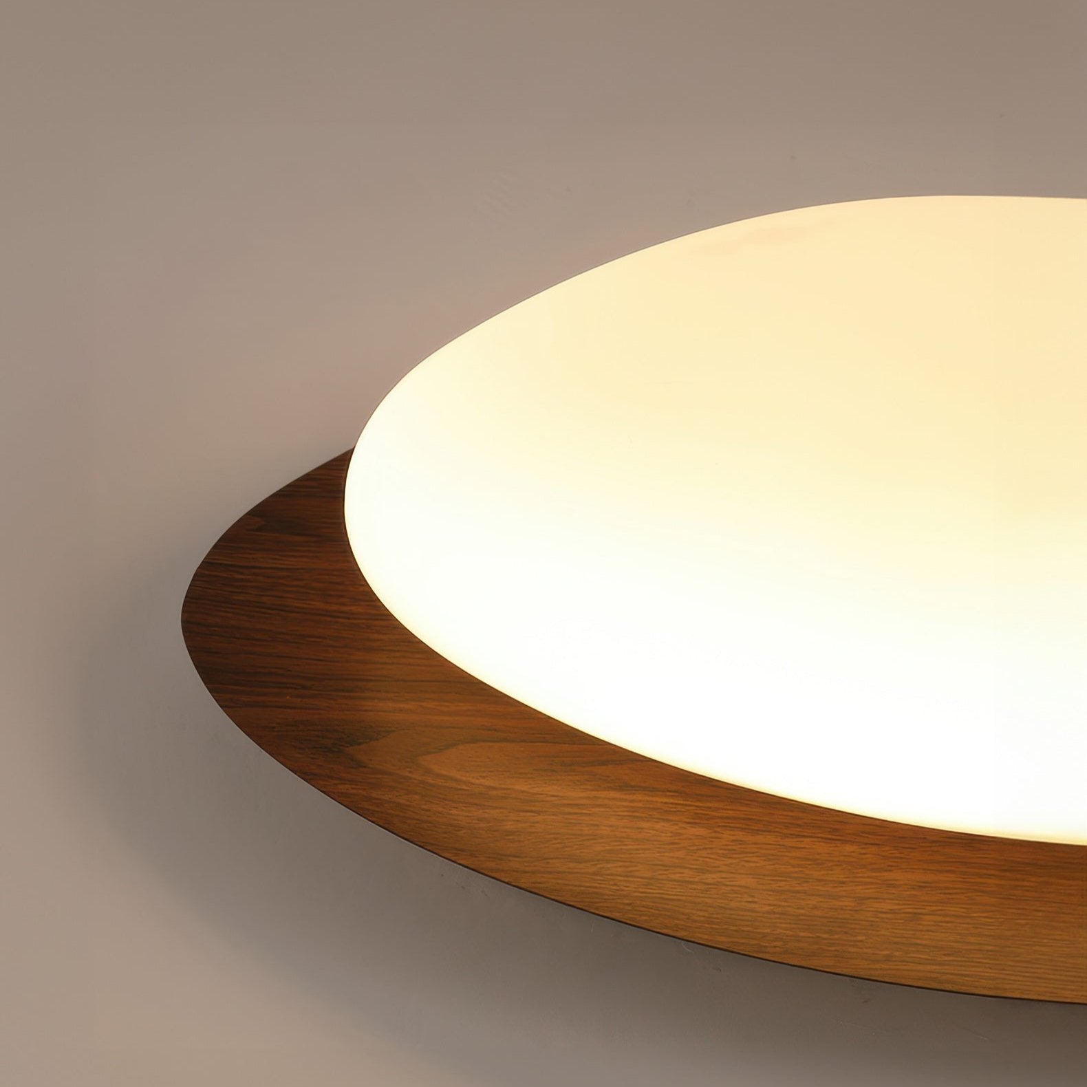 PiedraLuz - Lámpara de Techo de Madera Escandinava con LED