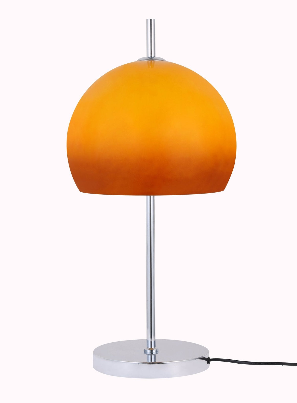 Lámpara de mesa seta de cristal ámbar Ambalo en un salón de estilo vintage – imagen 2
