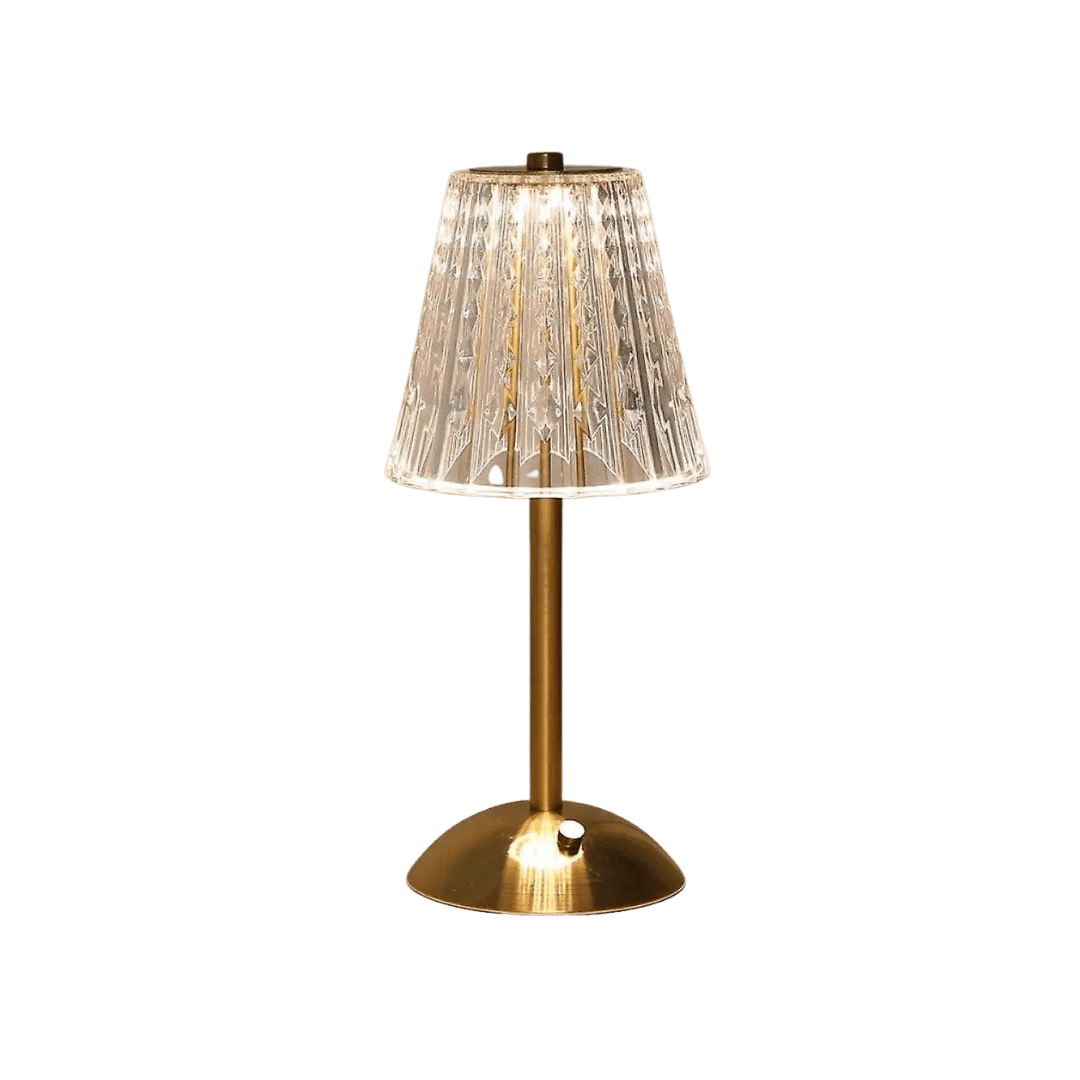 CristalÉpoca – Lámpara de Mesa con Encanto Retro