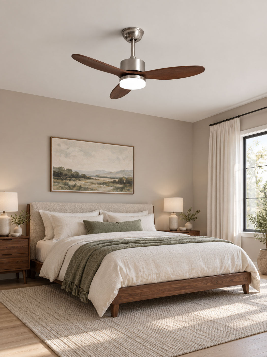 Ventilador de techo con luz Estelia en un salón moderno – imagen 5