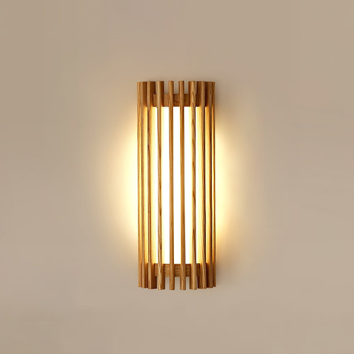Aplique de pared de madera Listela en un salón de estilo natural – imagen 11
