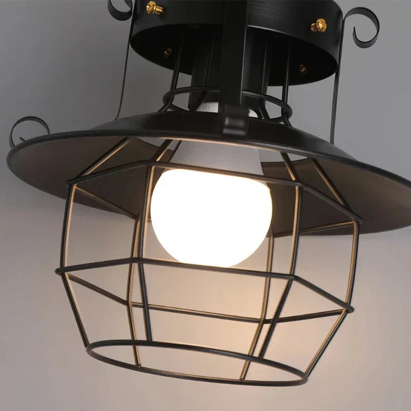 LuzFerro - Lámpara Colgante Vintage de Estilo Industrial