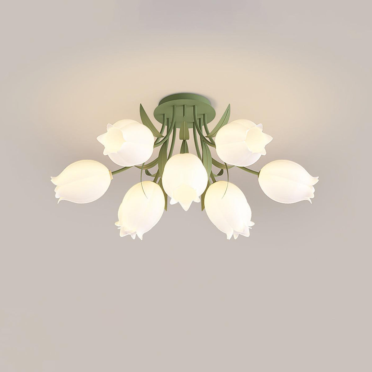 Lámpara de techo de flores Campiña en un salón luminoso – imagen 18