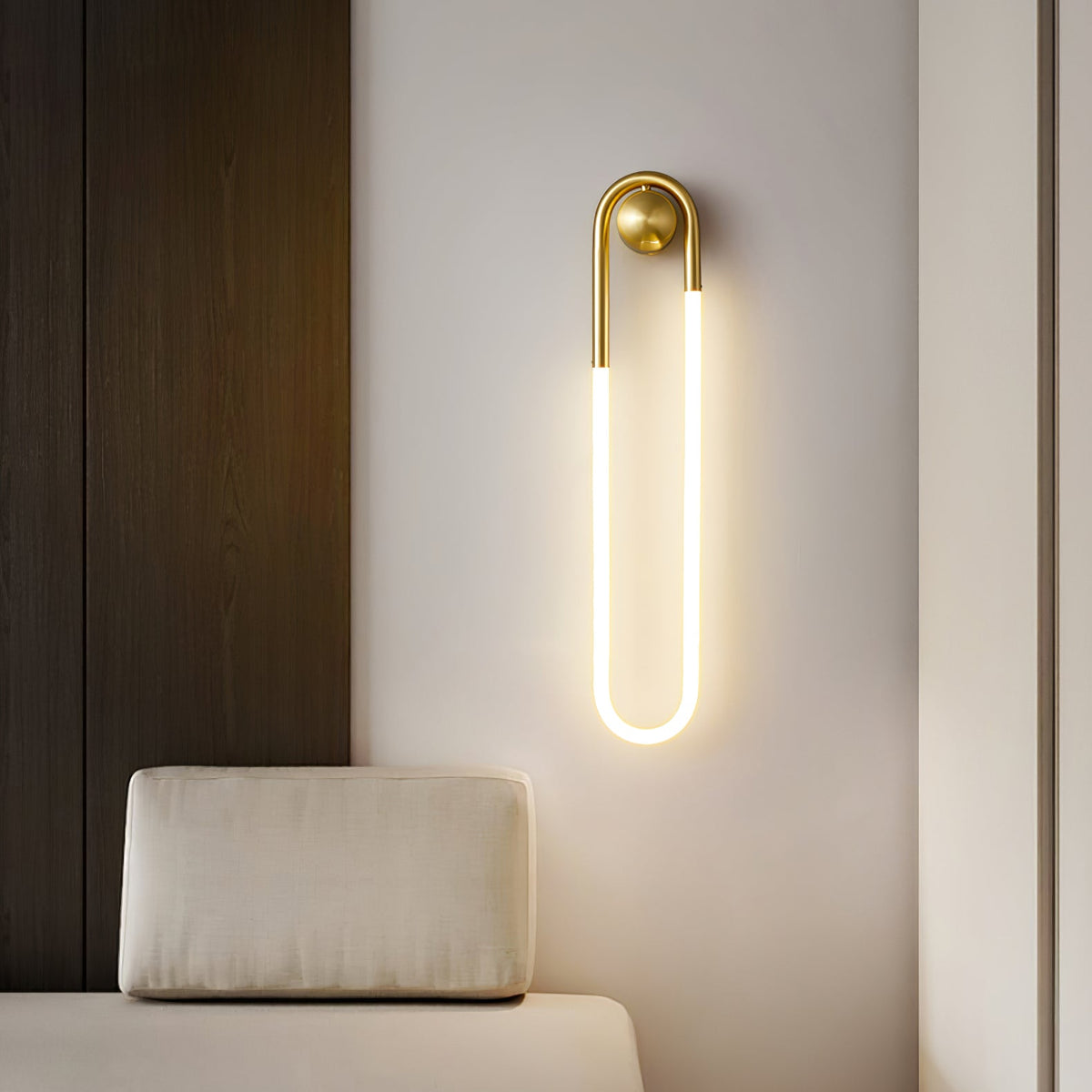 Aplique de pared LED Lazena en un salón contemporáneo – imagen 19