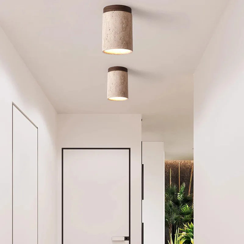BrisaTravertino - Lámpara de Techo LED Elegante y Moderna