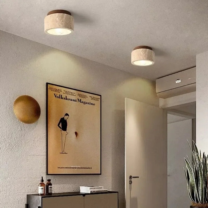 BrisaTravertino - Lámpara de Techo LED Elegante y Moderna