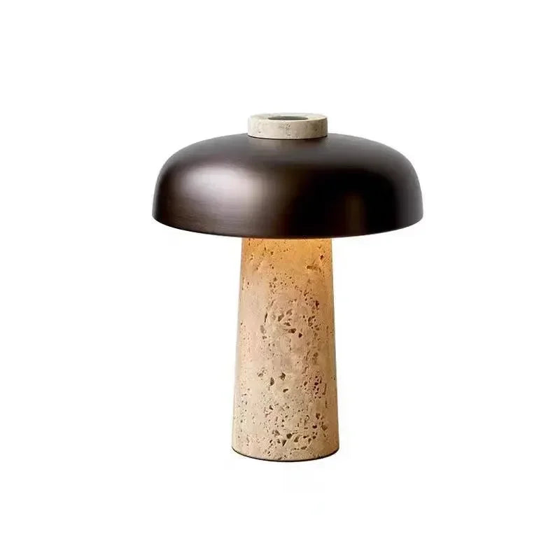 Lámpara de mesa de travertino Setrina – vista principal