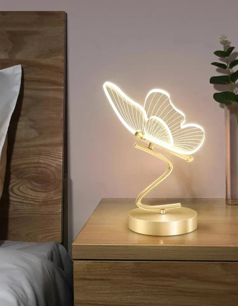 MariposaLuz - Lámpara de Mesa Elegante y Sofisticada
