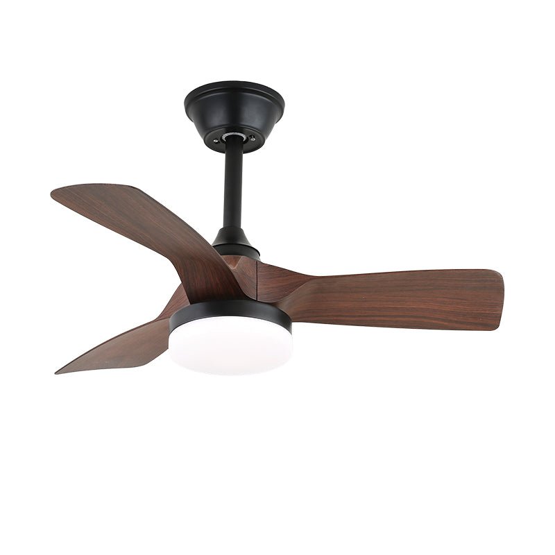 Ventilador de techo con luz Ilenza – negro y nogal