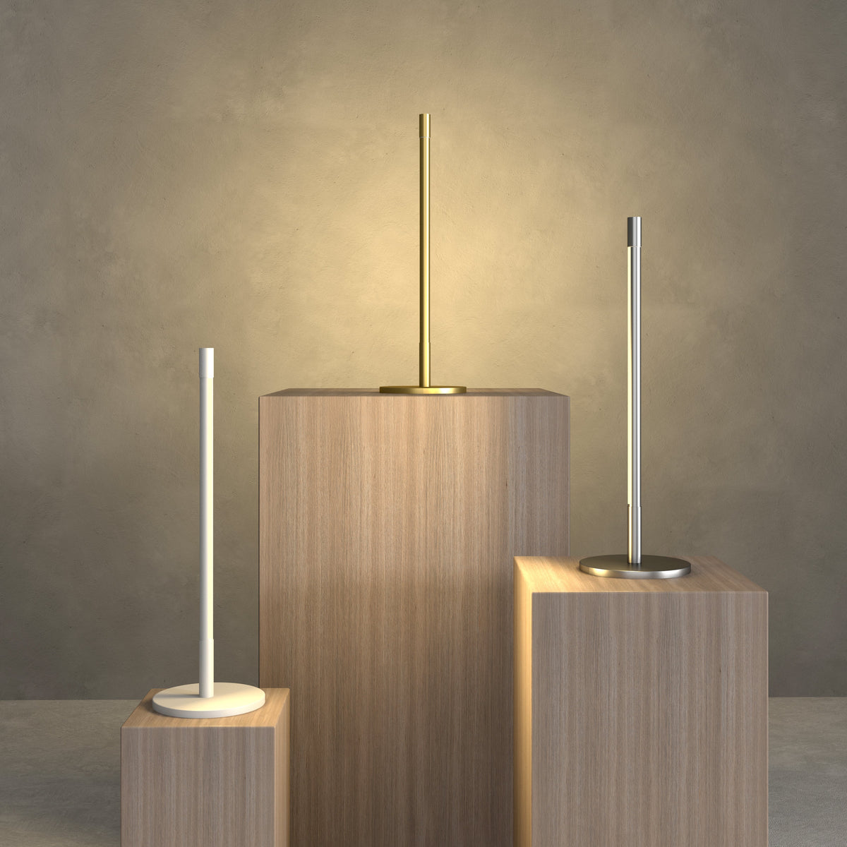 Lámpara de mesa LED lineal Esbela sobre una mesita de noche – imagen 2
