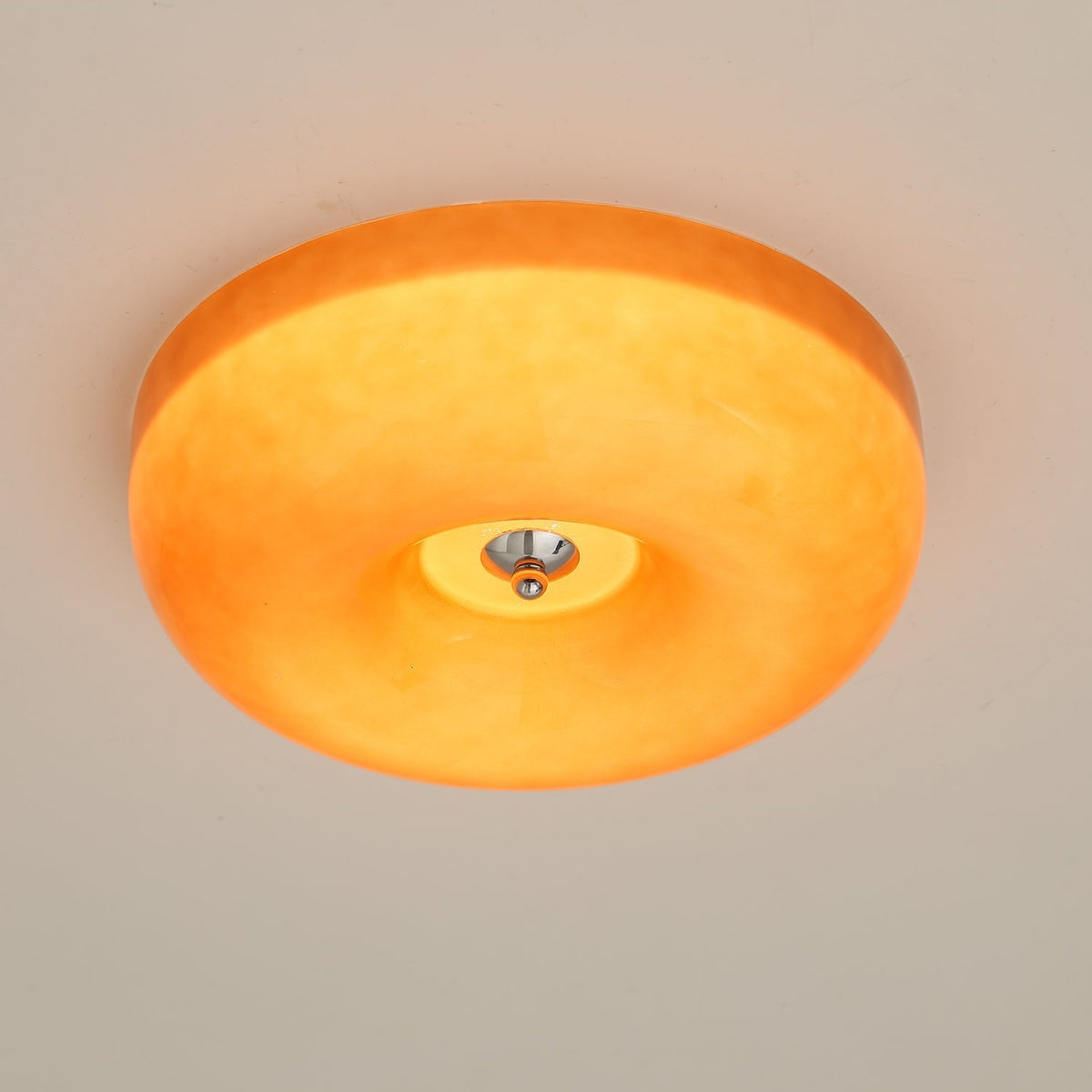 Plafón LED de cristal en espiral Caracol en un dormitorio acogedor – imagen 17