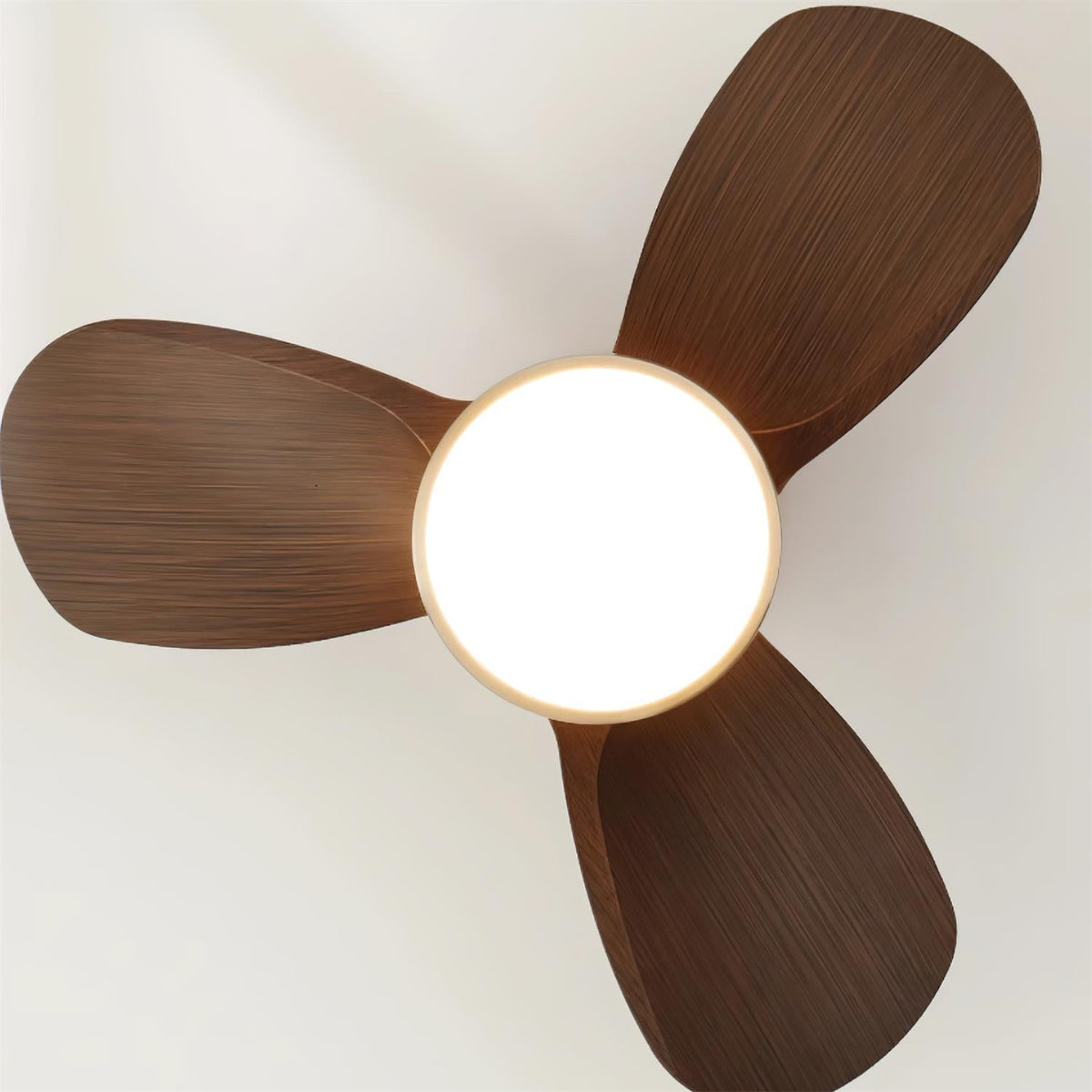 Ventilador de techo con luz Gavela en un dormitorio moderno – imagen 16