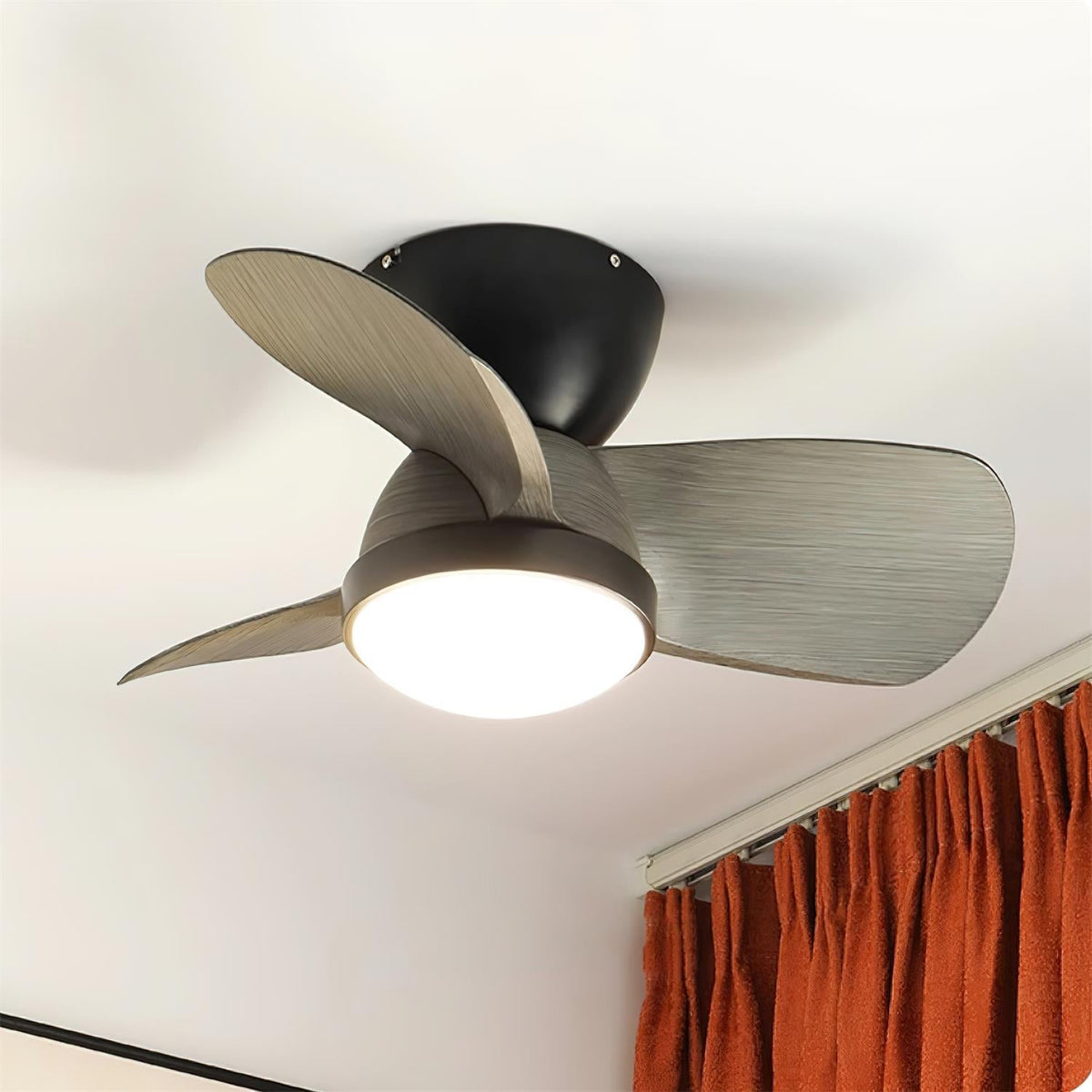 Ventilador de techo con luz Gavela en un dormitorio moderno – imagen 6