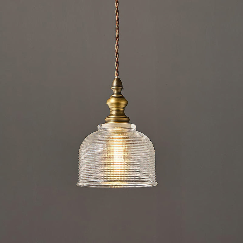 Lámpara colgante de latón y cristal Destela – 1 luz