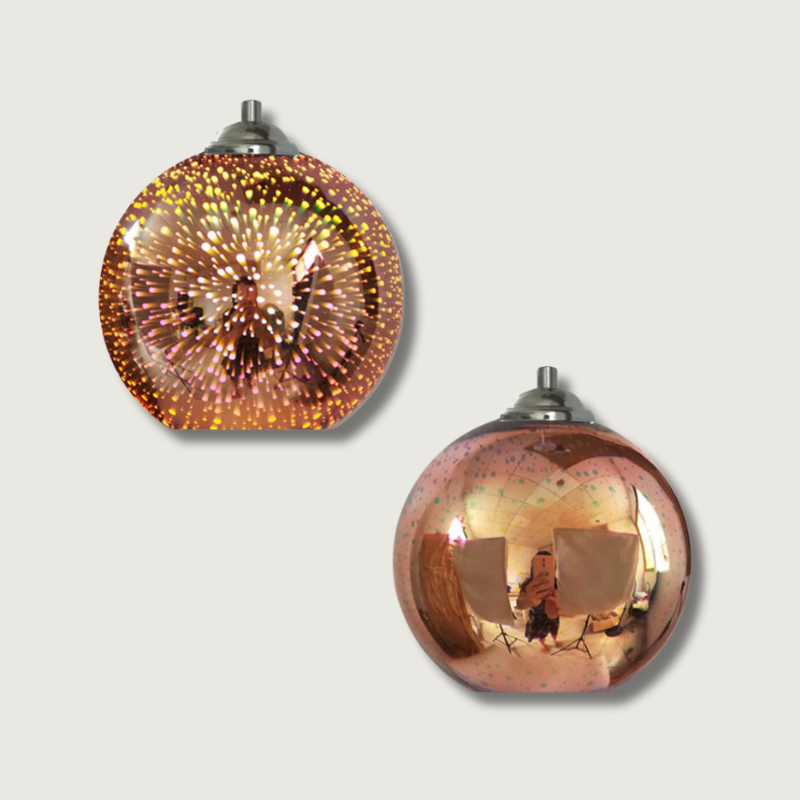 BrilloEstelar - Lámpara Colgante de Vidrio 3D Iluminación Única