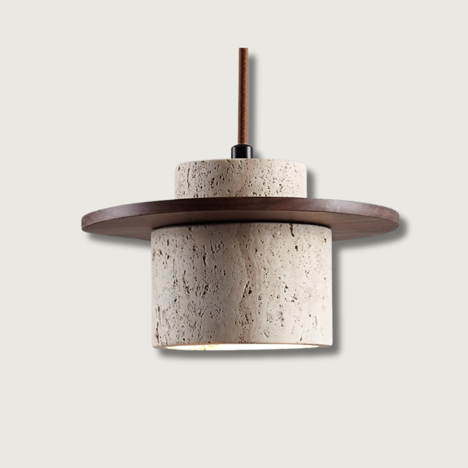 LuzCascada – Lámpara Colgante de Travertino Natural