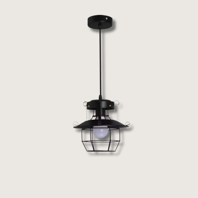 LuzFerro - Lámpara Colgante Vintage de Estilo Industrial