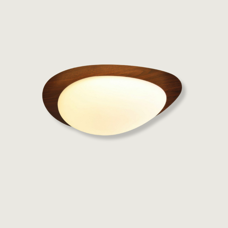 PiedraLuz - Lámpara de Techo de Madera Escandinava con LED