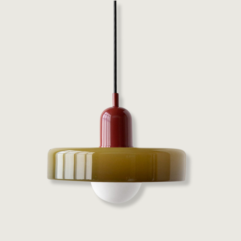 CristalArte – Lámpara Colgante de Vidrio Coloreado Elegante