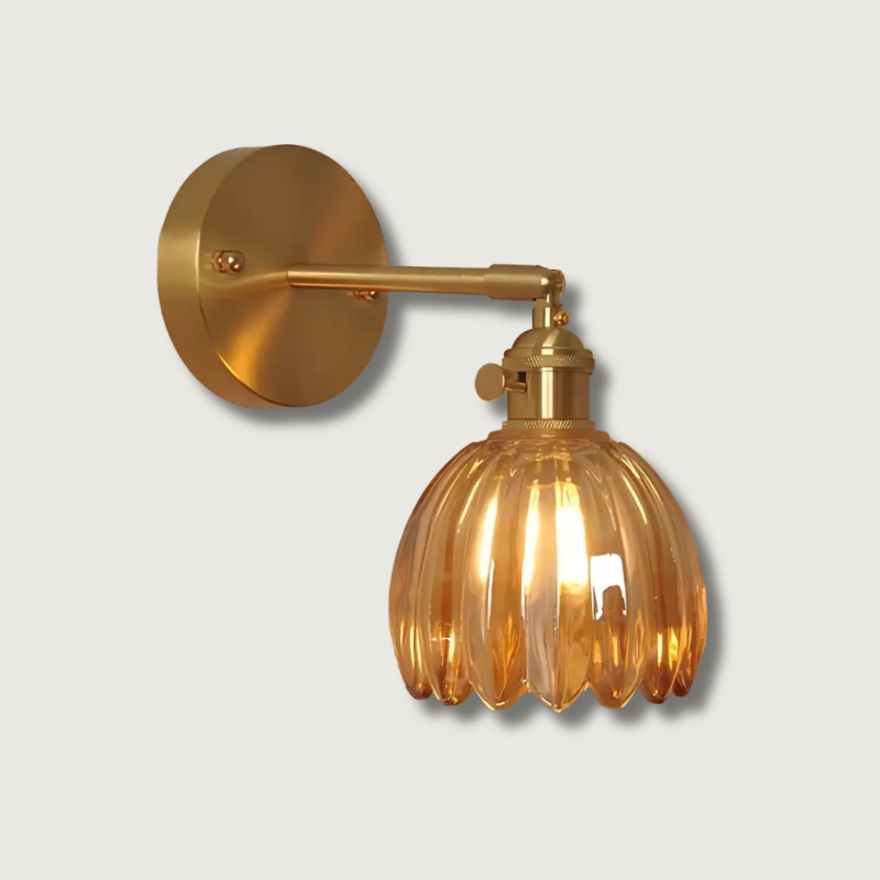 ForjaLuz- Lámpara de Pared Moderna con Toques de Oro