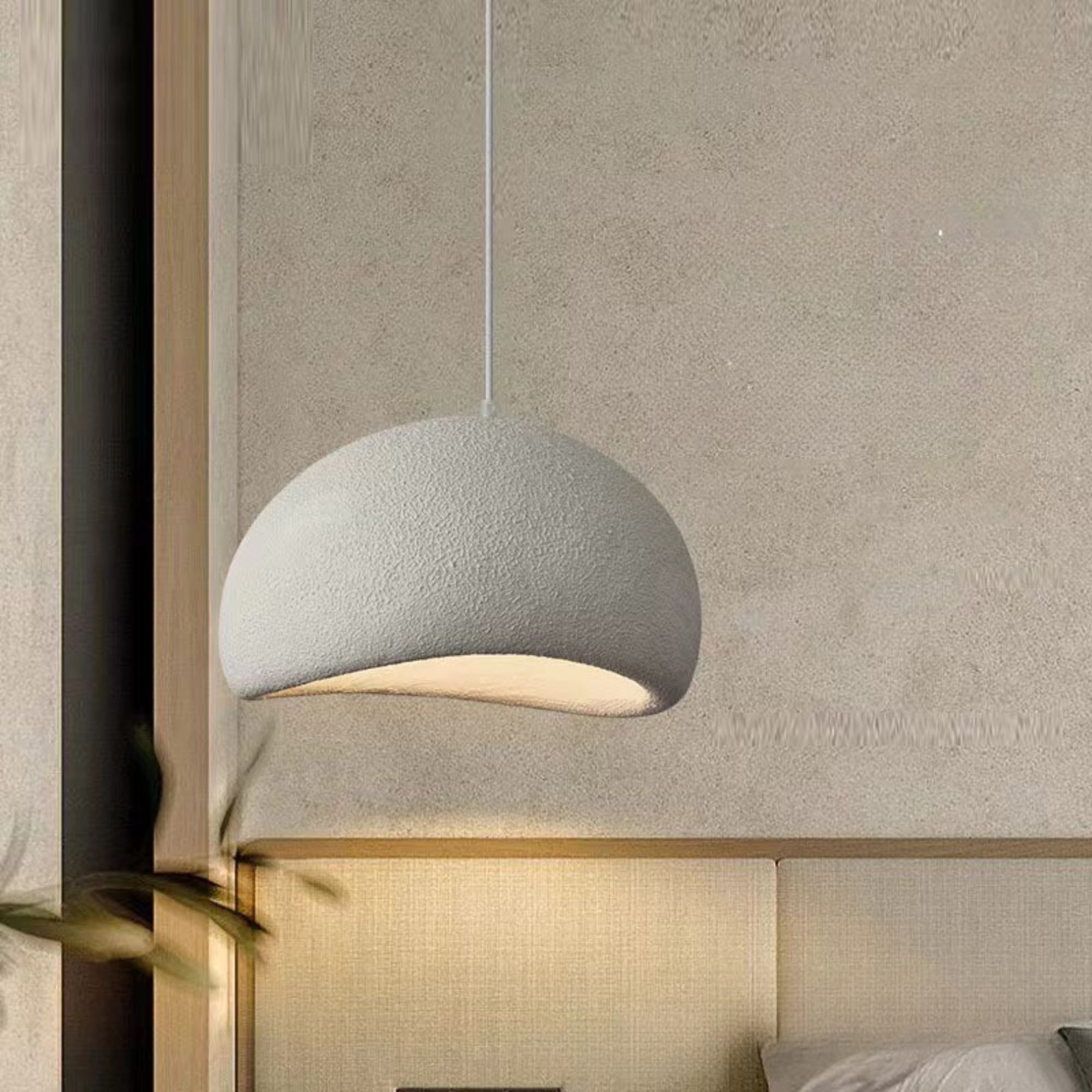 Zenara - Lámpara Colgante de Resina Estilo Japandi