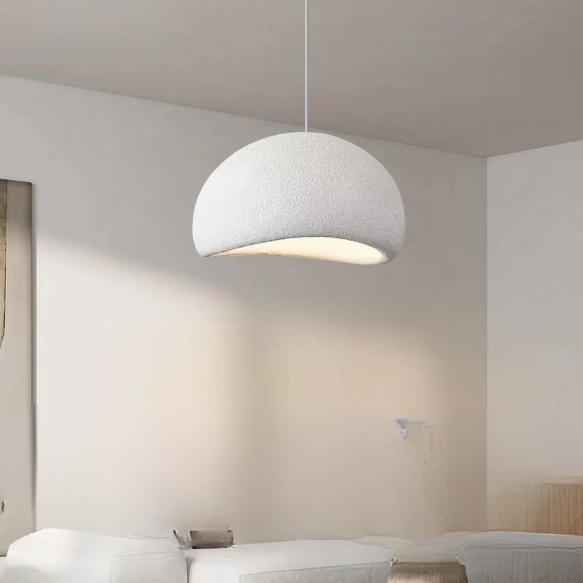 Zenara - Lámpara Colgante de Resina Estilo Japandi