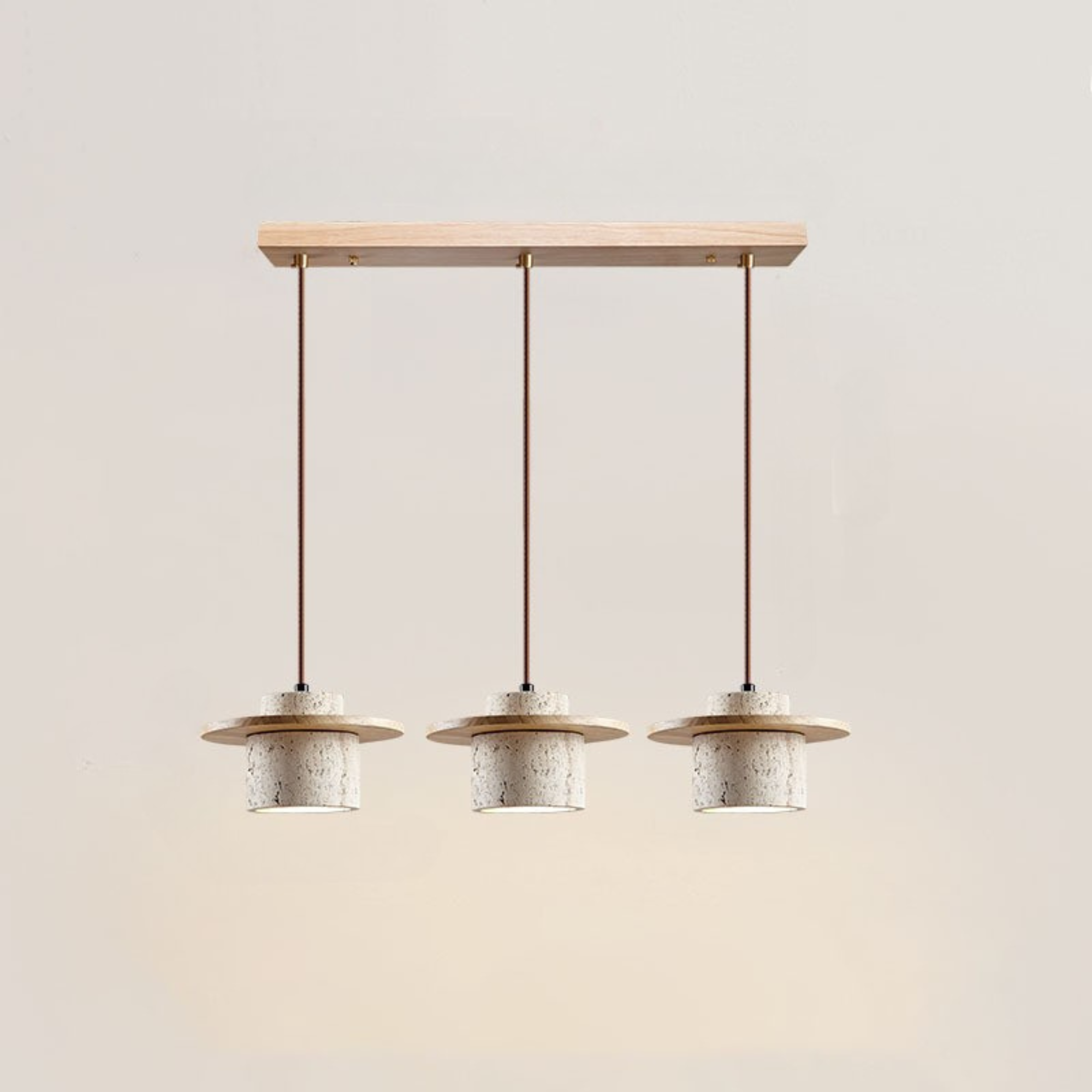 LuzCascada – Lámpara Colgante de Travertino Natural