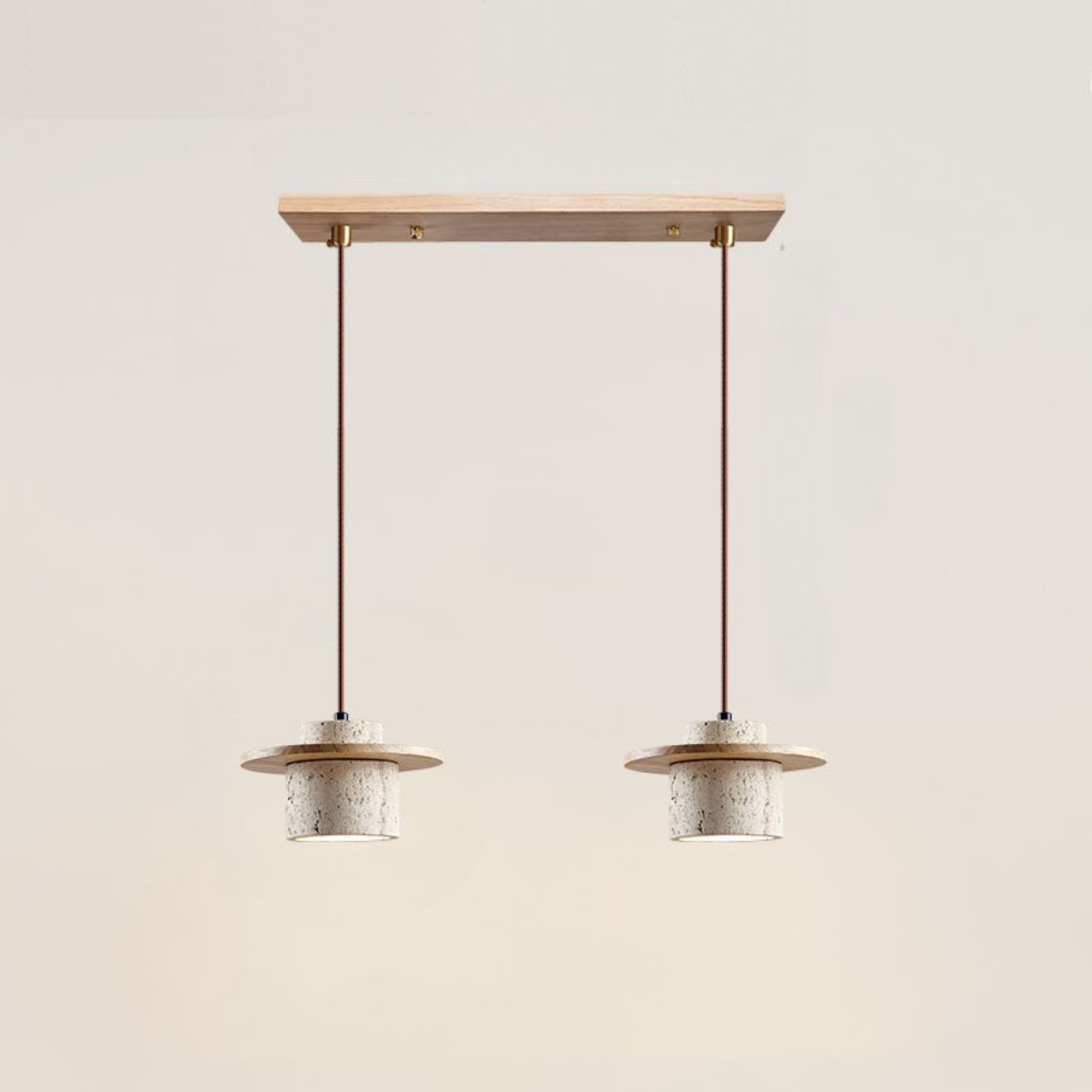 LuzCascada – Lámpara Colgante de Travertino Natural