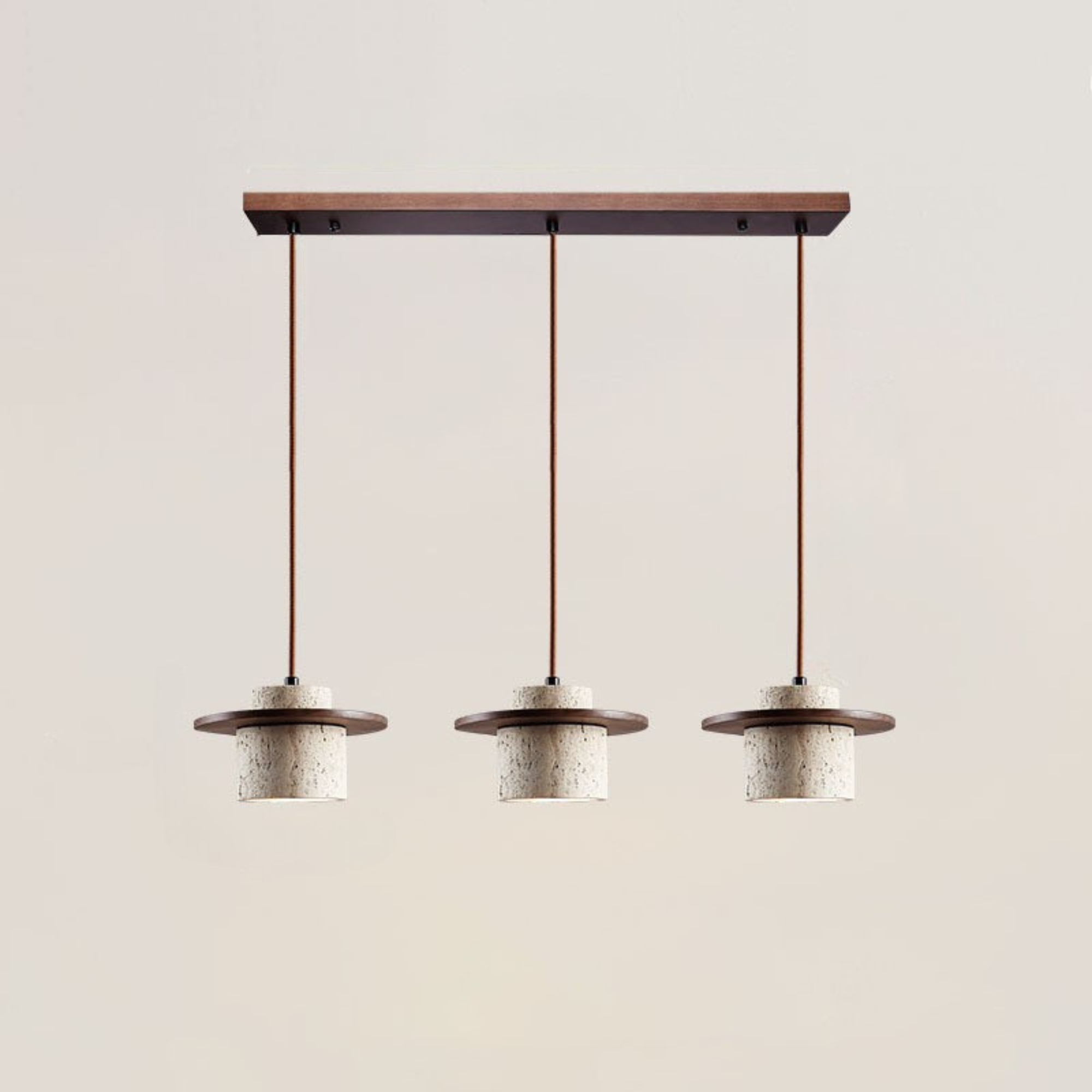 LuzCascada – Lámpara Colgante de Travertino Natural