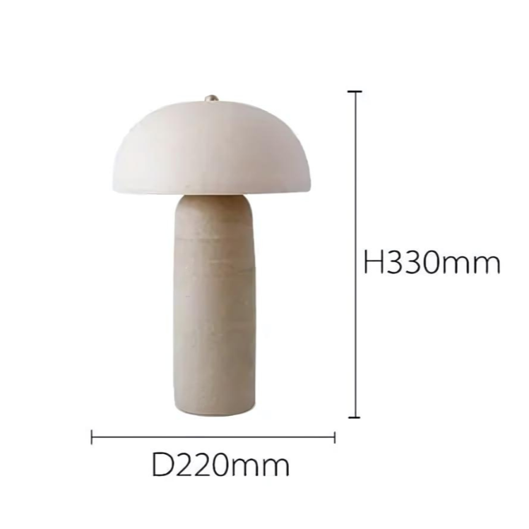 Lámpara de mesa seta Kupela – medidas Ø 22 × 33 cm