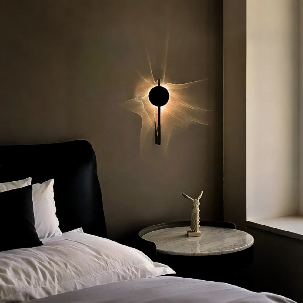 Aplique de pared LED de ondas Olaya en un salón moderno – imagen 3